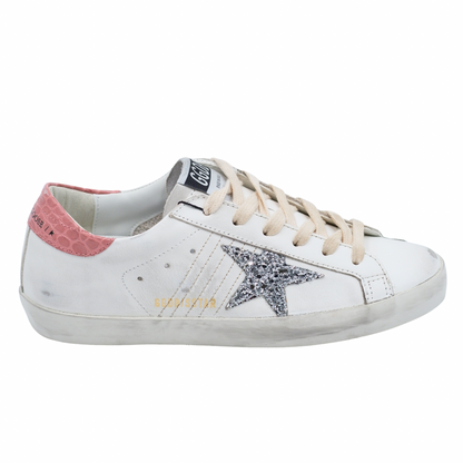 Golden Goose Super Star White Silver Pink (Womens)