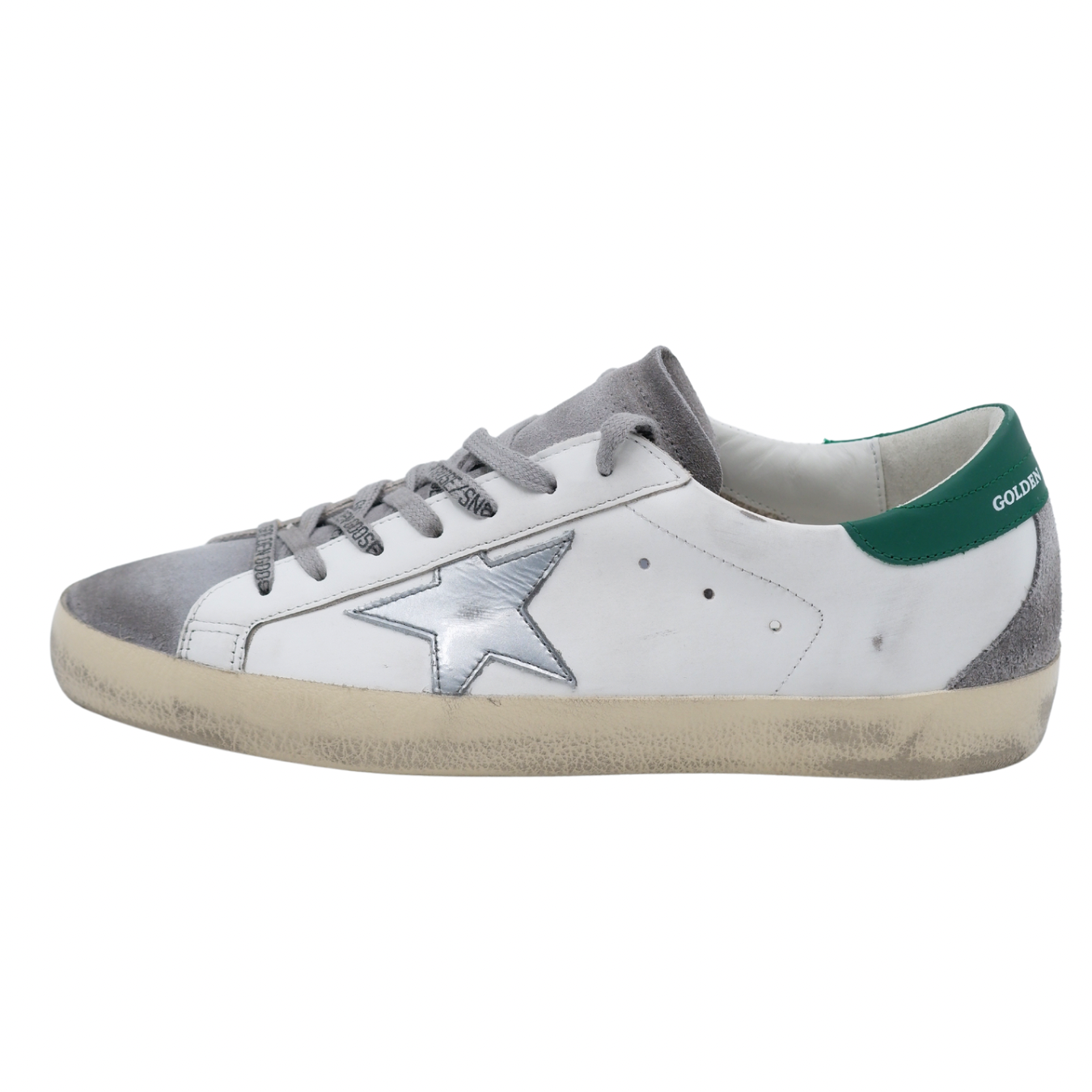 Golden Goose Silver Laminated Star Super Star (Mens)