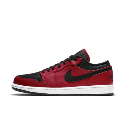 Air Jordan 1 Low Reverse Bred Pebbled Swoosh  (GS)