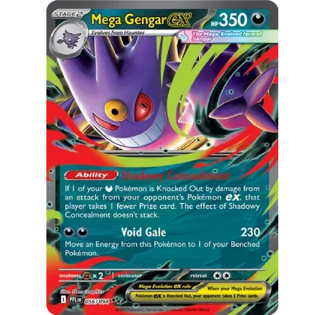 Mega Gengar ex Phantasmal Flames Double Rare • 056/094 Holofoil