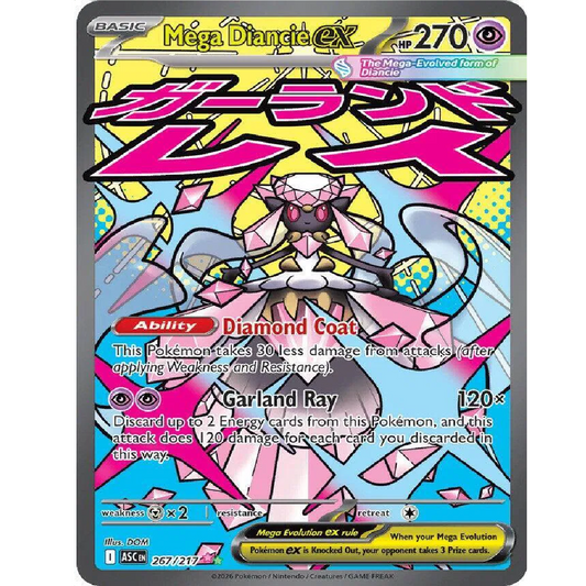 Mega Diancie ex Ascended Heroes Mega Attack Rare • 267/217 Holofoil