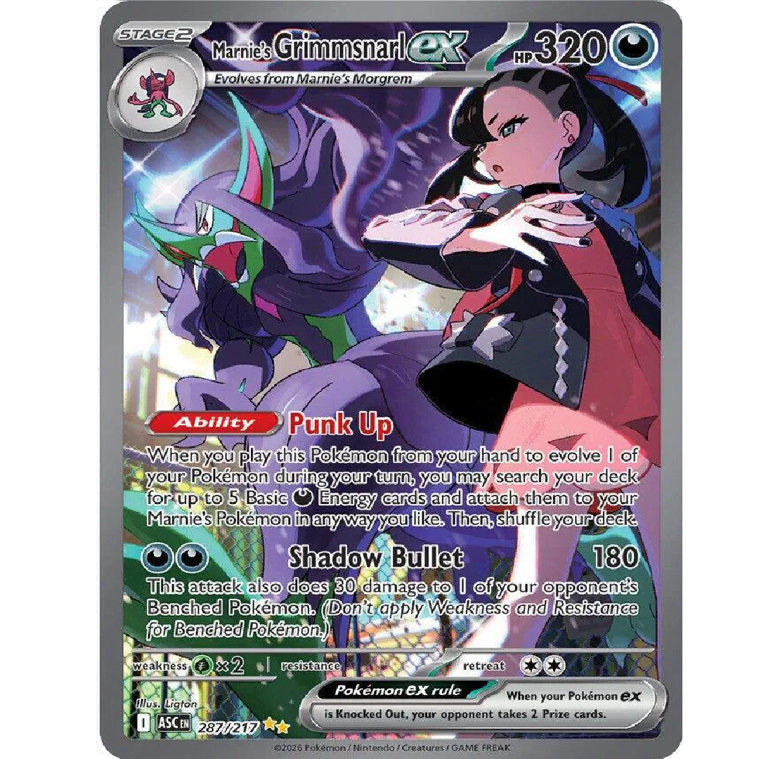 Marnie's Grimmsnarl ex Ascended Heroes Special Illustration Rare • 287/217 Holofoil
