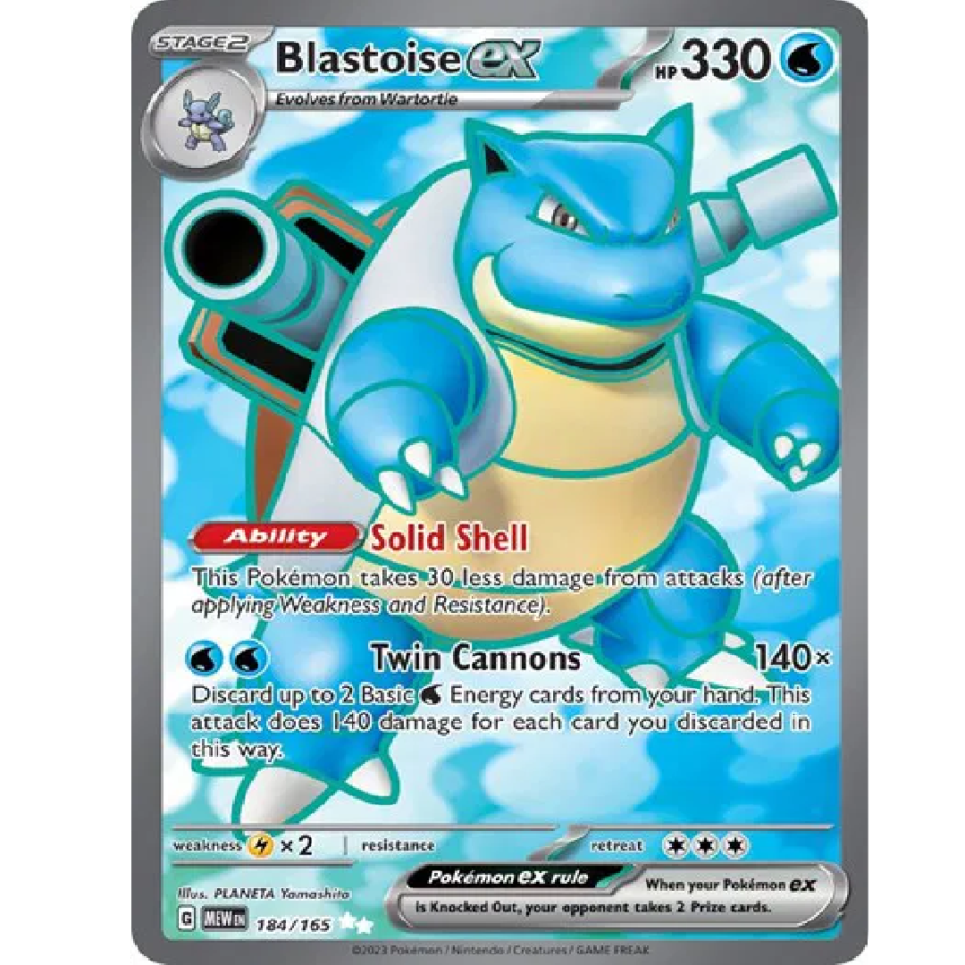 Blastoise ex SV: 151 Ultra Rare • 184/165 Holofoil