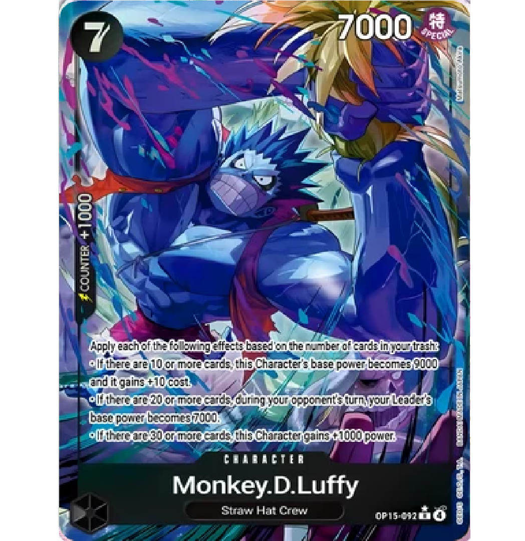 Monkey.D.Luffy (OP15-092) (Alternate Art) Adventure on Kami's Island R • OP15-092 Foil
