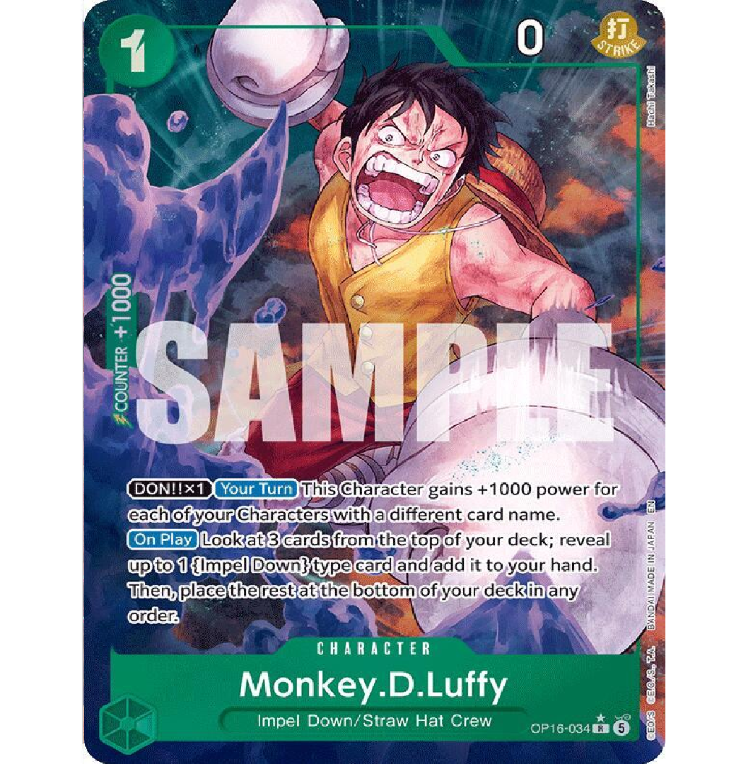 Monkey.D.Luffy (034) (Alternate Art) The Time of Battle R • OP16-034 Foil