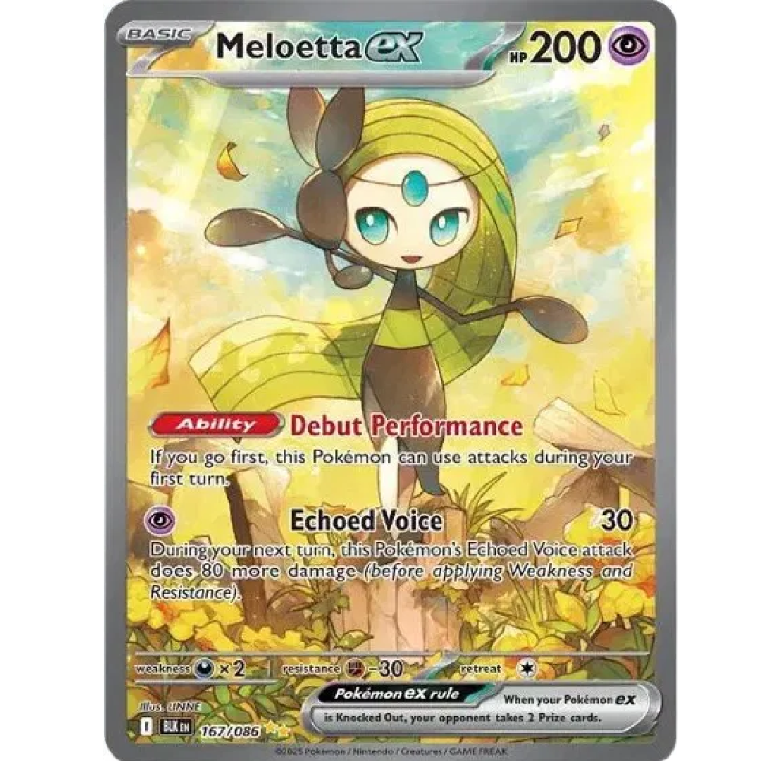 Meloetta ex Black Bolt Special Illustration Rare • 167/086 Holofoil