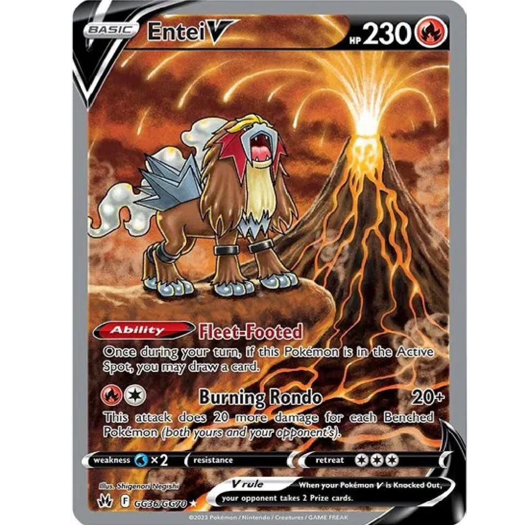 Entei V Crown Zenith: Galarian Gallery Ultra Rare • GG36/GG70 Holofoil