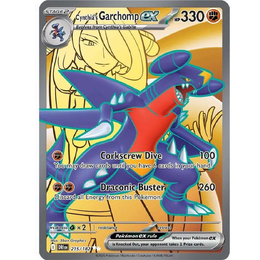 Cynthia's Garchomp ex Destined Rivals Ultra Rare • 215/182 Holofoil