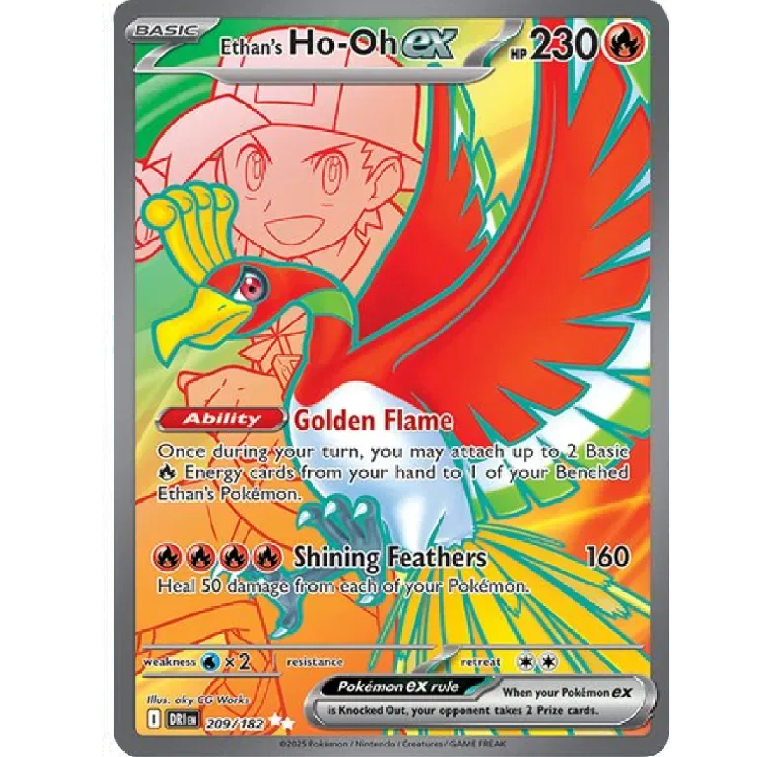 Ethan's Ho-oh ex Destined Rivals Ultra Rare • 209/182 Holofoil