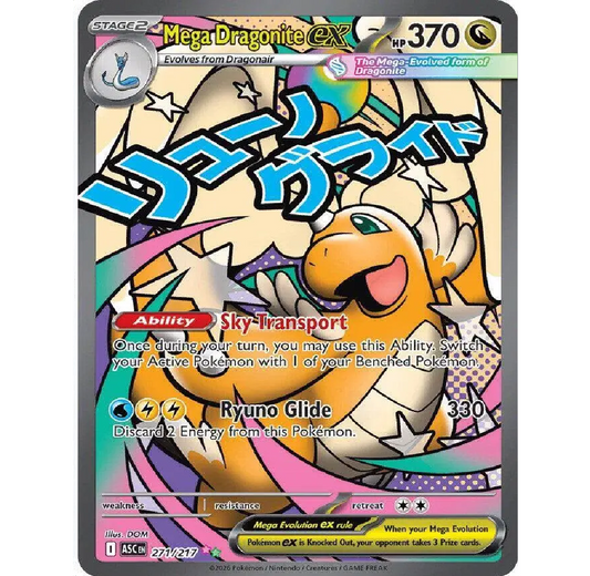 Mega Dragonite ex Ascended Heroes Mega Attack Rare • 271/217 Holofoil