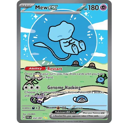 Mew ex Paldean Fates Special Illustration Rare • 232/091 Holofoil