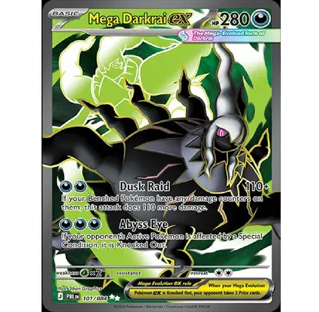 Mega Darkrai ex Pitch Black Ultra Rare • 101/084 Holofoil