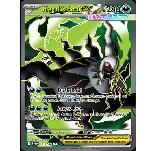 Mega Darkrai ex Pitch Black Ultra Rare • 101/084 Holofoil