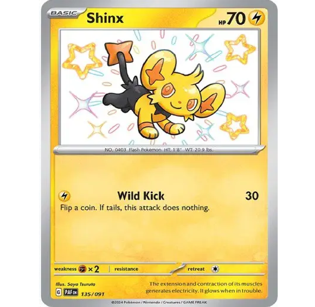 Shinx Paldean Fates Shiny Rare • 135/091 Holofoil
