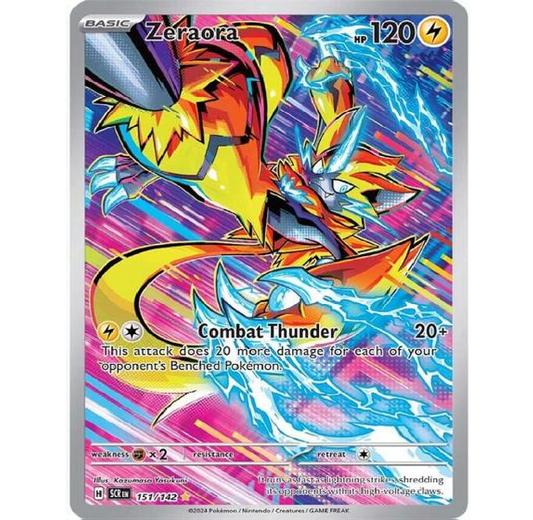 Zeraora Stellar Crown Illustration Rare • 151/142 Holofoil