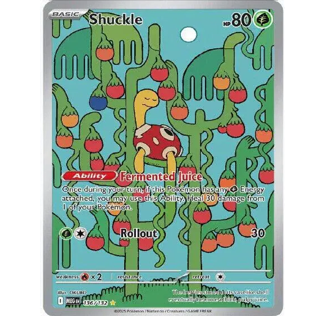 Shuckle Mega Evolution Illustration Rare • 136/132 Holofoil
