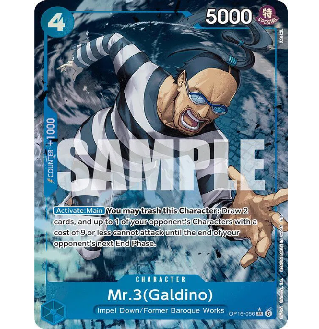 Mr.3(Galdino) (056) (Alternate Art) The Time of Battle SR • OP16-056 Foil
