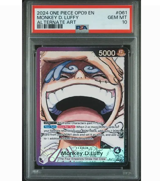 2024 ONE PIECE OP09-EMPERORS IN THE NEW WORLD #061 MONKEY D. LUFFY ALTERNATE ART (PSA 10)