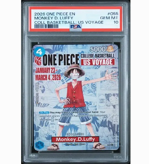 2026 One Piece Promos #055 Monkey D. Luffy Coll Basketball: Us Voyage (PSA 10)