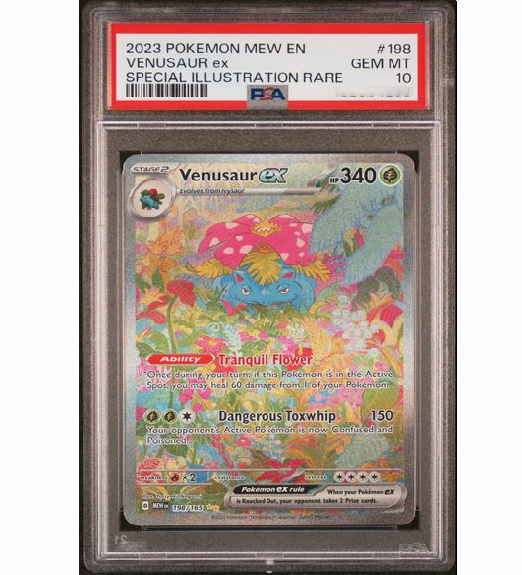 2023 POKEMON MEW EN-151 #198 VENUSAUR ex SPECIAL ILLUSTRATION RARE (PSA 10)
