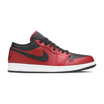 Air Jordan 1 Low Reverse Bred Pebbled Swoosh  (GS)