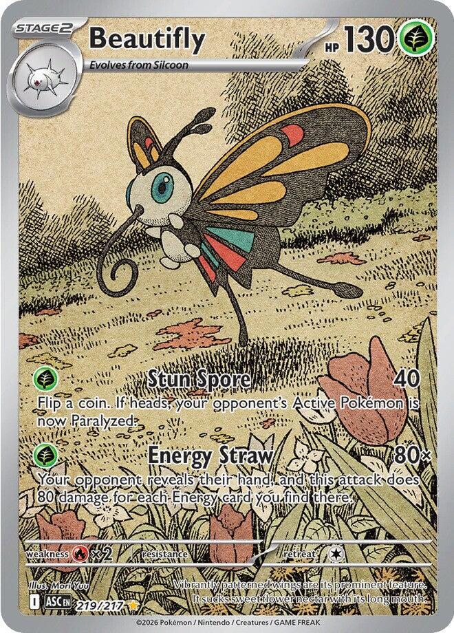 Beautifly Ascended Heroes Illustration Rare • 219/217 Holofoil