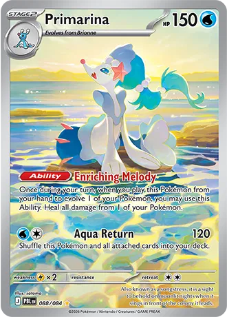 Primarina Pitch Black Illustration Rare • 088/084 Holofoil