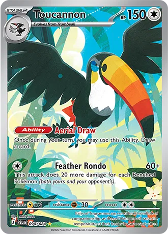 Toucannon Pitch Black Illustration Rare • 094/084 Holofoil