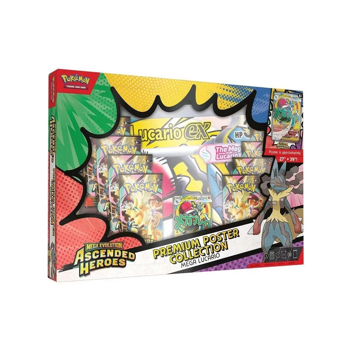 Pokemon Mega Evolution - Ascended Heroes Premium Poster Collection Box (Lucario)