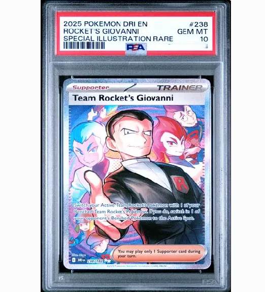 Pokemon 2025 Dri En Rockets Giovanni Special Illustration Rare (PSA 10)