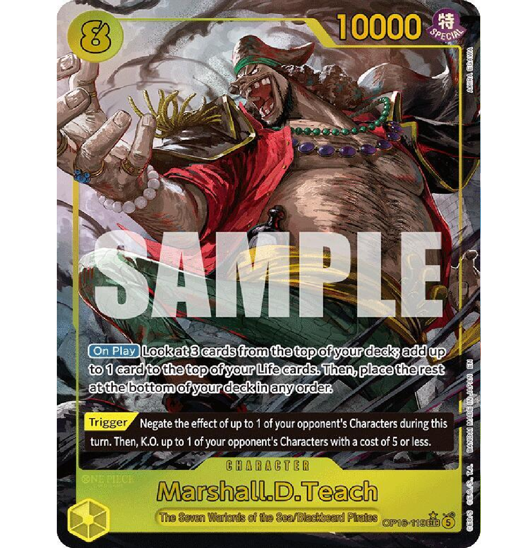 Marshall.D.Teach (119) (Alternate Art) The Time of Battle SEC • OP16-119 Foil