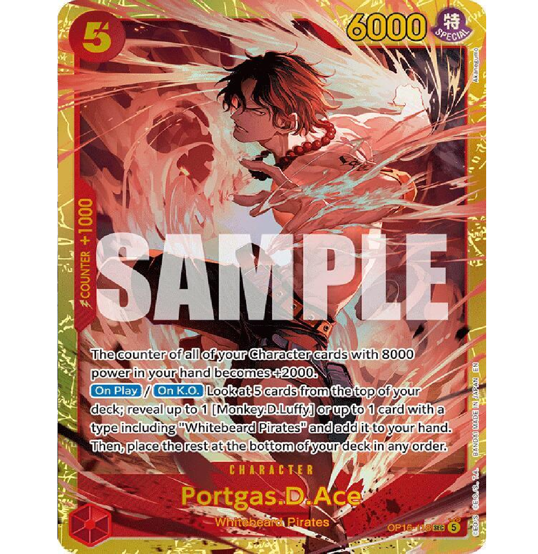 Portgas.D.Ace (118) The Time of Battle SEC • OP16-118 Foil