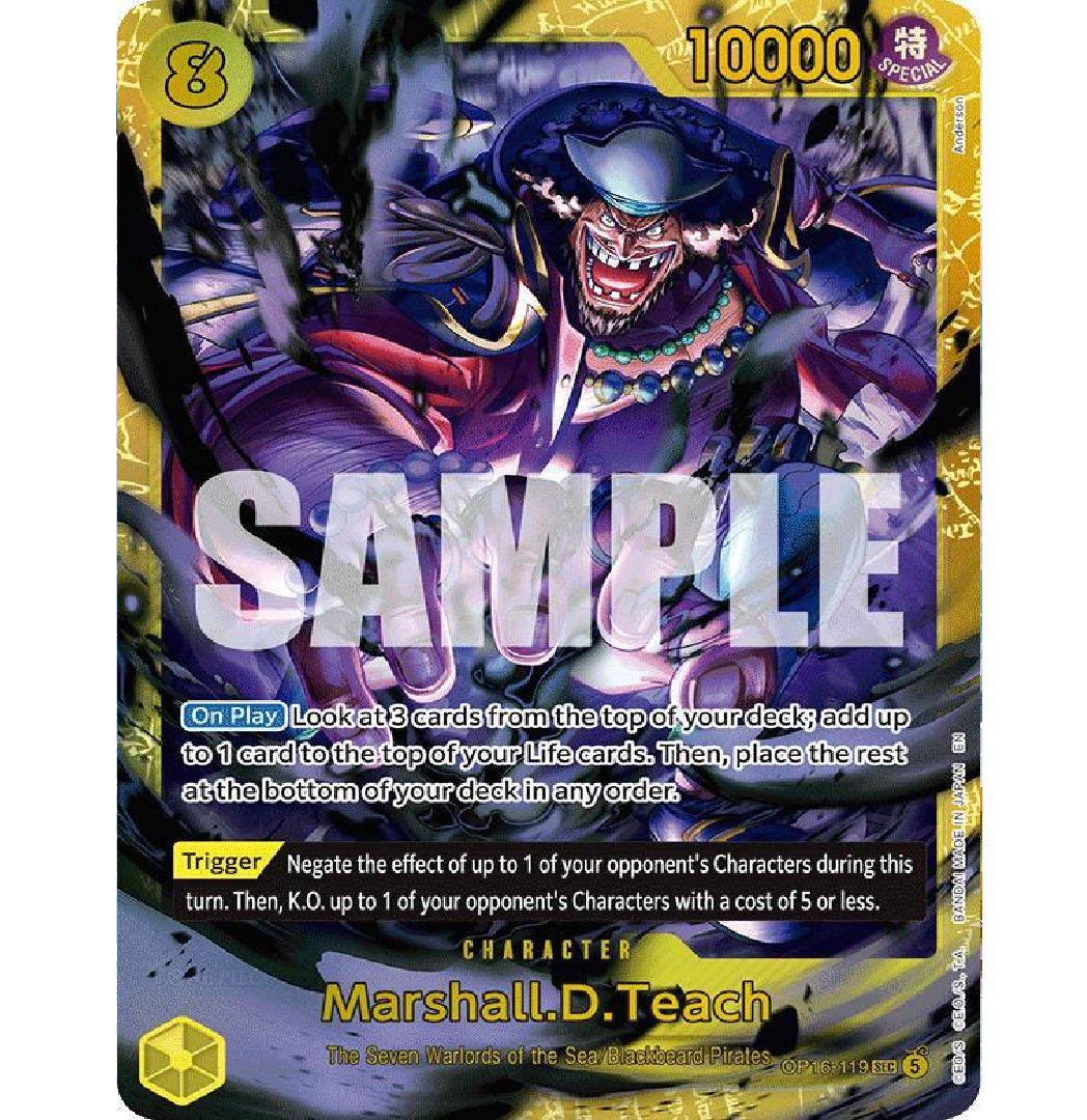 Marshall.D.Teach (119) The Time of Battle SEC • OP16-119 Foil