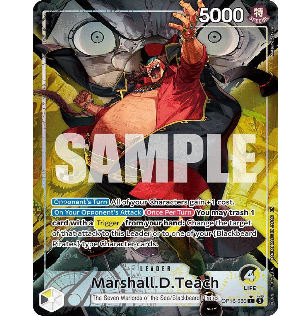 Marshall.D.Teach (Alternate Art) The Time of Battle L • OP16-080 Foil