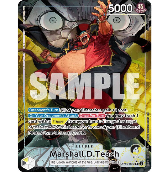 Marshall.D.Teach (Alternate Art) The Time of Battle L • OP16-080 Foil