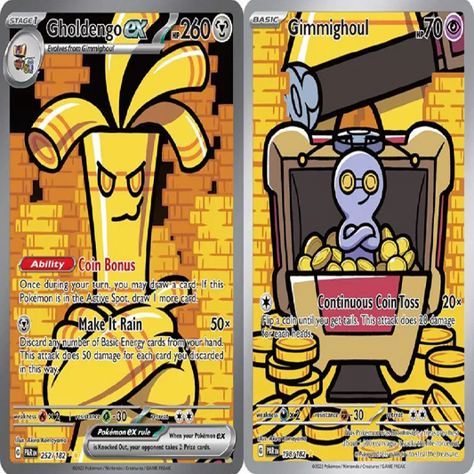 Gimmighoul Illustration Rare and Gholdengo ex Special Illustration Rare (Set of 2)