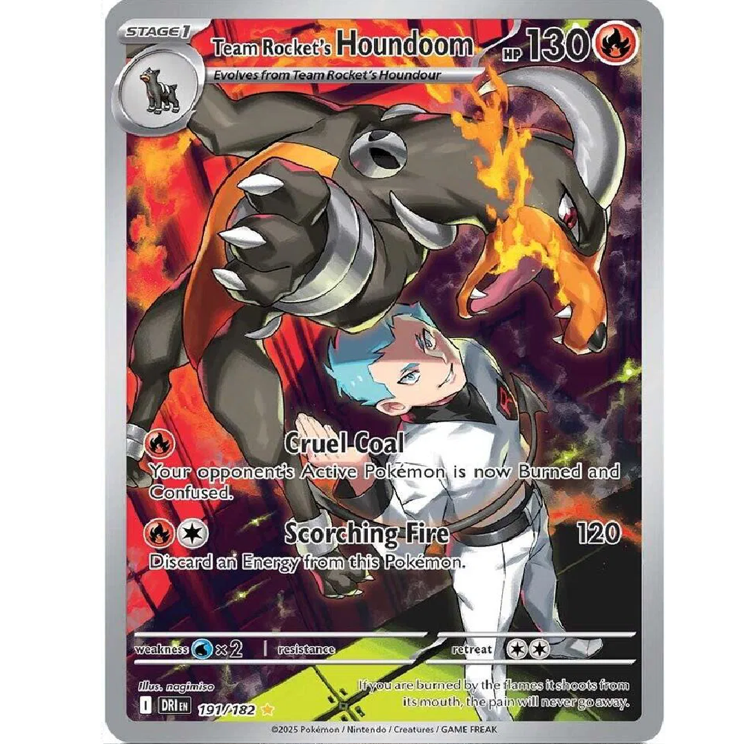 Team Rocket's Houndoom Destined Rivals Illustration Rare • 191/182 Holofoil