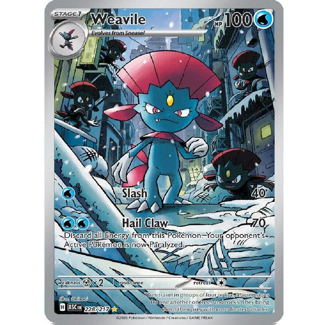 Weavile Ascended Heroes Illustration Rare • 228/217 Holofoil